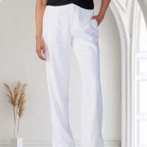 Sanctuary Noho slit ankle straight leg pants size 32 linen ble NWT